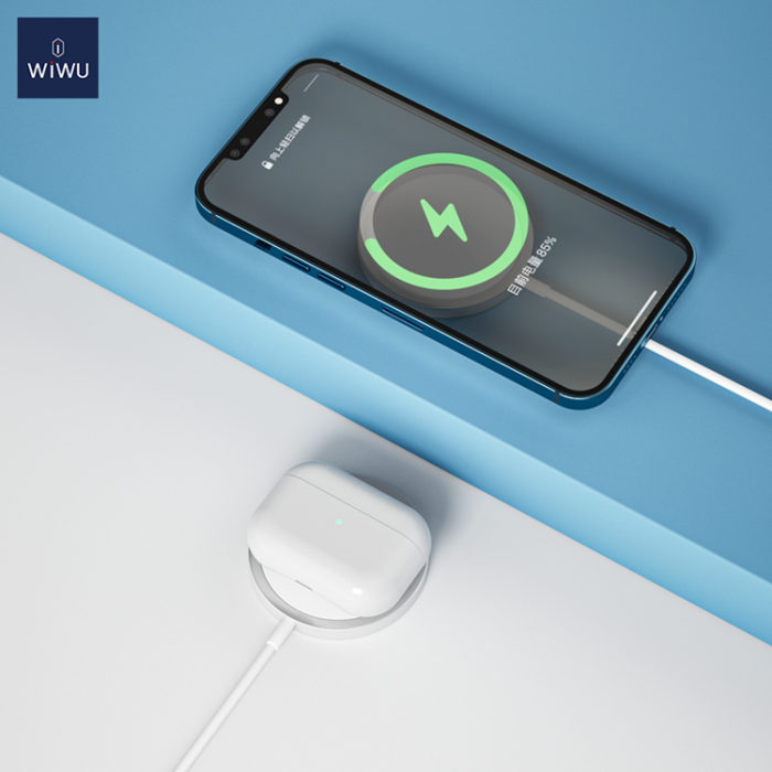 WIWU - WIWU Magnetisk Trådlös Laddare 15W Wi-W009 - Vit