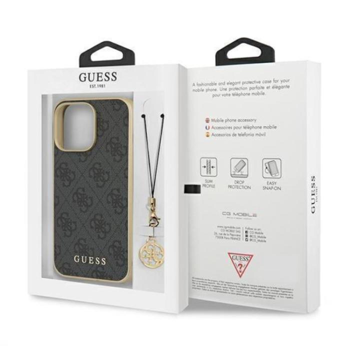 Guess - Guess iPhone 13 Pro Max Mobilskal Charms Collection - Grå