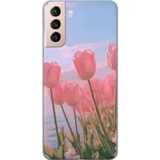 Gustaf - Mobilskal till Samsung Galaxy S21 med Rosa Tulpaner