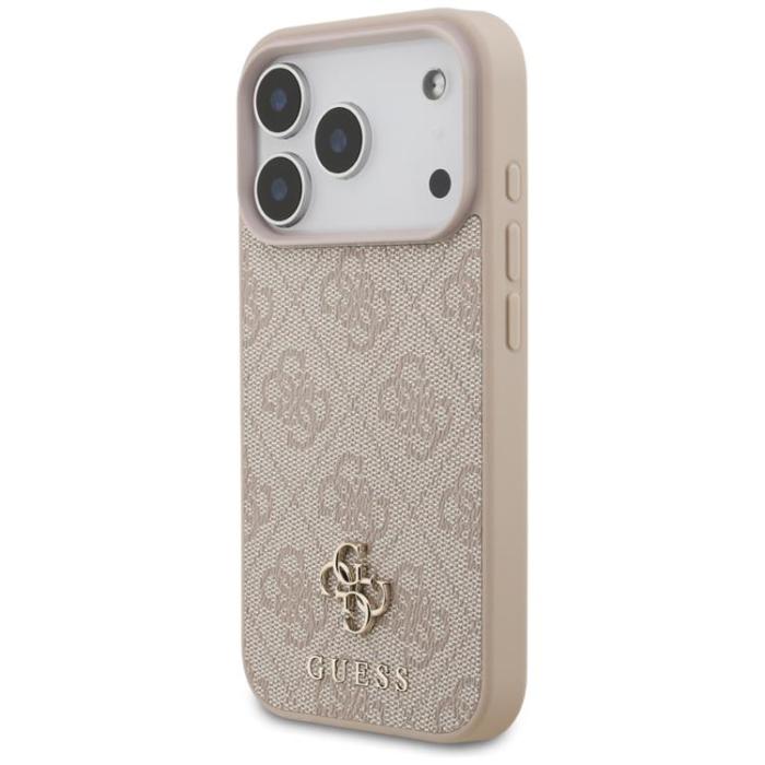 Guess - Guess iPhone 17 Pro Mobilskal MagSafe 4G Small Classic Logo - Rosa