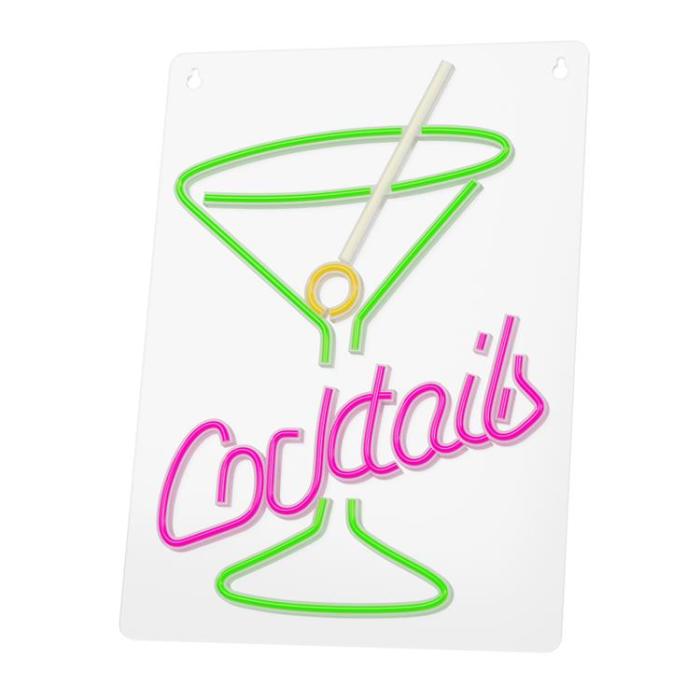Forever Light - Forever Light LED Neon PLEXI COCKTAILS - Rosa/Grön