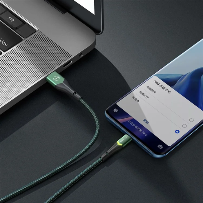 MCDODO - MCDODO USB-A - USB-C Kabel 1m MDD CA-7960 - Grön