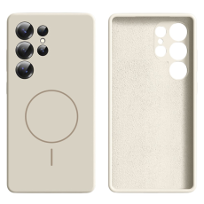 A-One Brand - Galaxy S25 Ultra Mobilskal MagSafe Silikon Soft Skin - Antikvit