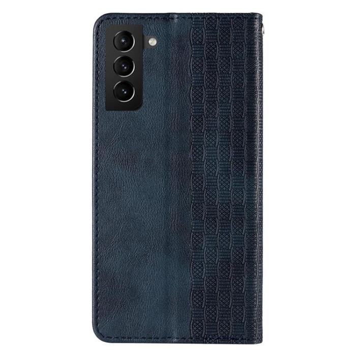 OEM - Galaxy S22 Ultra Plånboksfodral Magnet Strap - Blå