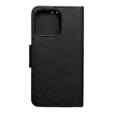 OEM - iPhone 14 Pro Pl&aring;nboksfodral Fancy Eco L&auml;der Svart
