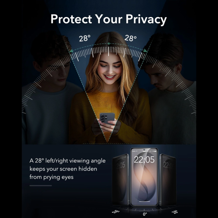 ESR - ESR Härdat Glas Skärmskydd För Galaxy S26 Ultra Ultrafit Armorite Privacy