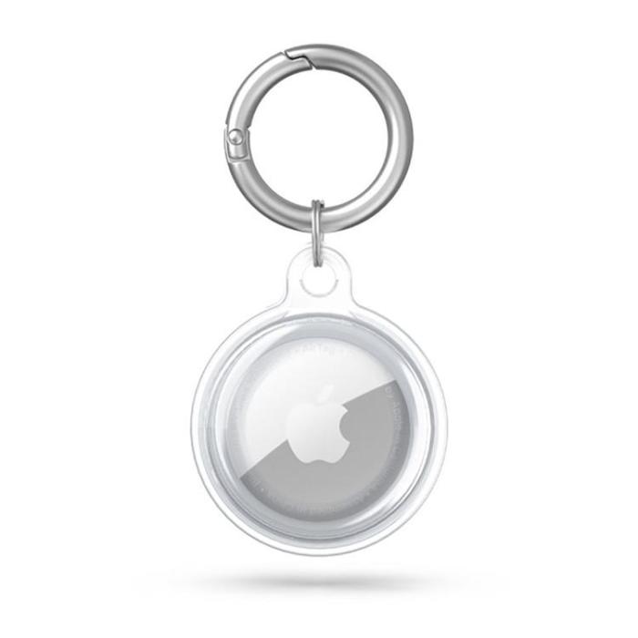 Tech-Protect - Airtag hållare med nyckelring - Transparent