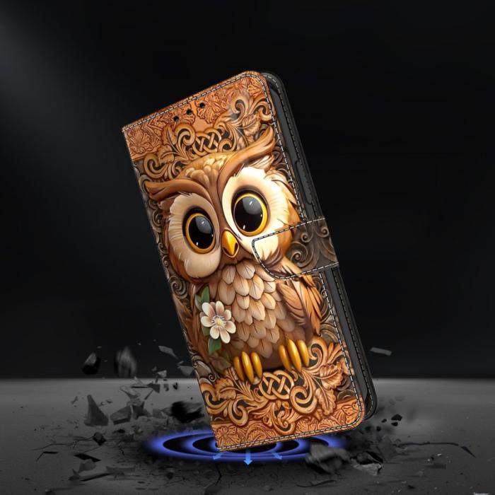 OEM - Samsung Galaxy S26 Plånboksfodral TPU + Konstläder Flip - Röd Uggla
