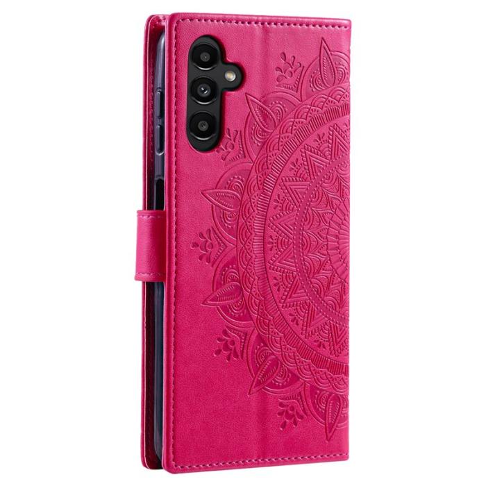 OEM - Samsung Galaxy S26 Plus Plånboksfodral Imprinted Totem Konstläder - Rosa