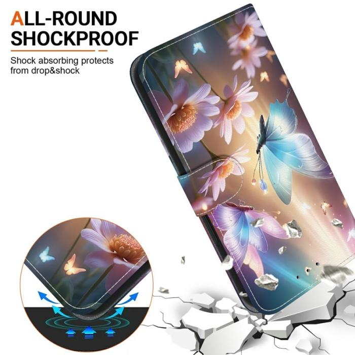 OEM - Samsung Galaxy S26 / S26 Pro Plånboksfodral Konstläder - Fjäril Blommig