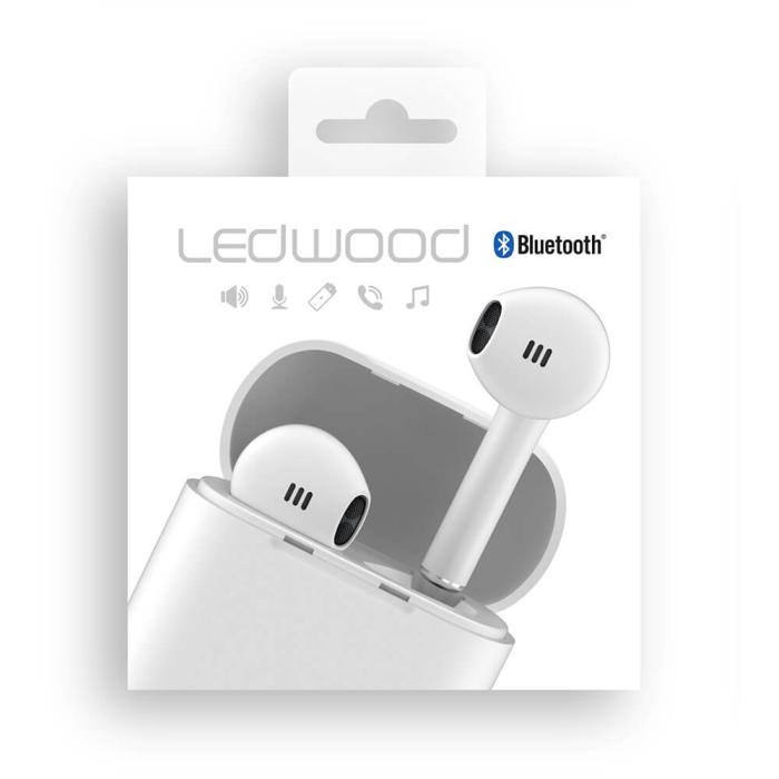 UTGATT4 - LEDWOOD Hörlur T14 TWS True Wireless In-Ear Vit Mic