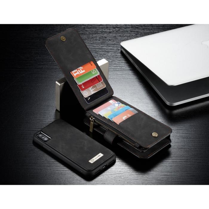 UTGATT4 - Caseme Plånboksfodral i läder till iPhone X - Svart