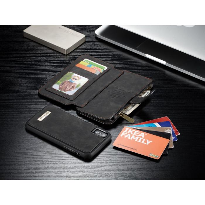 UTGATT4 - Caseme Plånboksfodral i läder till iPhone X - Svart
