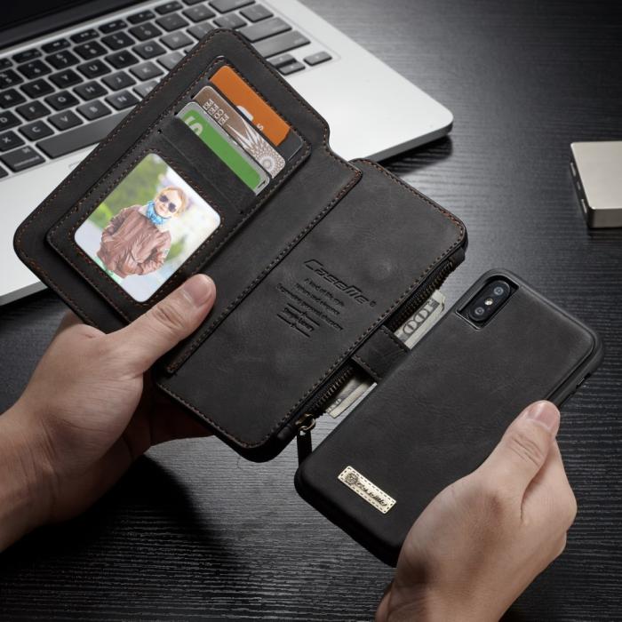 UTGATT4 - Caseme Plånboksfodral i läder till iPhone X - Svart
