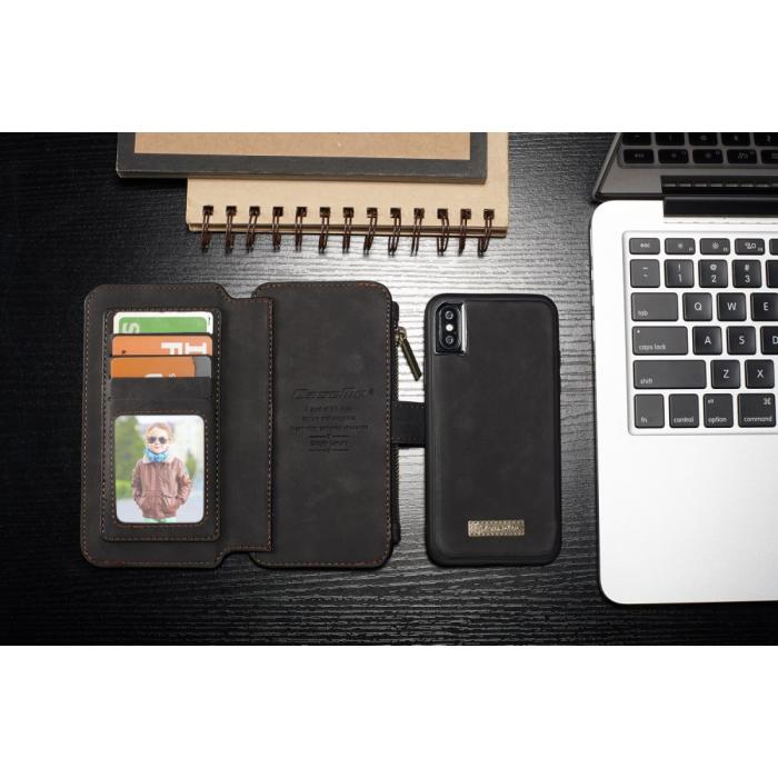 UTGATT4 - Caseme Plånboksfodral i läder till iPhone X - Svart