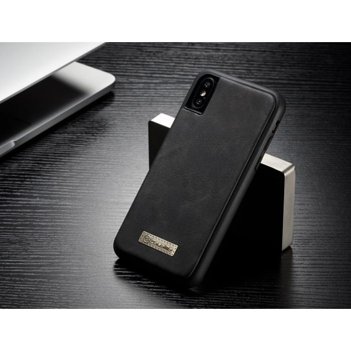 UTGATT4 - Caseme Plånboksfodral i läder till iPhone X - Svart