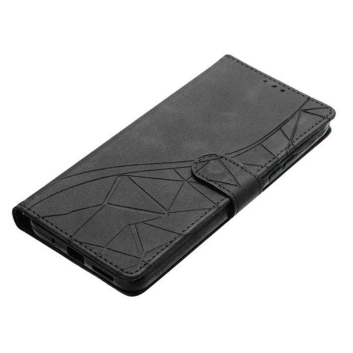 OEM - Samsung Galaxy S26 Ultra Plånboksfodral Ställ Impräntad Konstläder - Svart