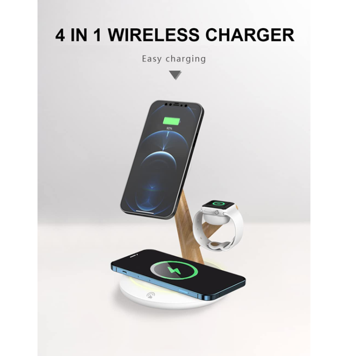 A-One Brand - 3-in-1 Trådlös Laddare Magsafe - Vit