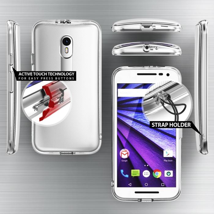 UTGATT5 - Ringke Fusion Skal till Motorola Moto G 3 - Crystal View