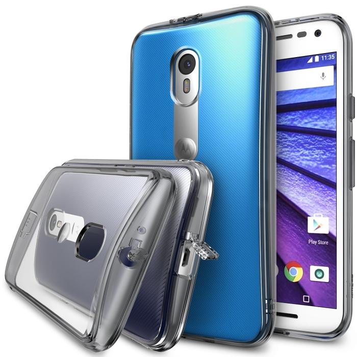UTGATT5 - Ringke Fusion Skal till Motorola Moto G 3 - Smoke Black