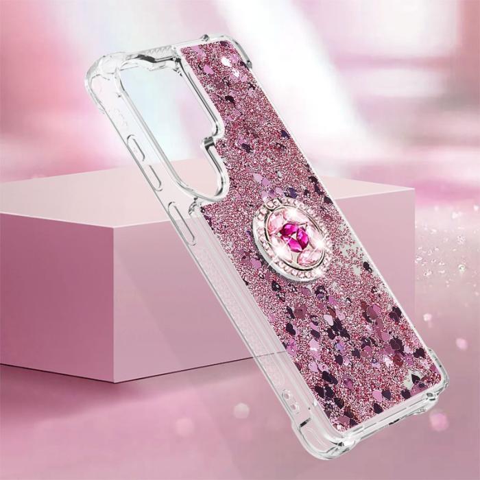 OEM - Mobilskal till SAMSUNG Galaxy S26 Ultra TPU Stöd Skydd - Roséguld / Hjärtar