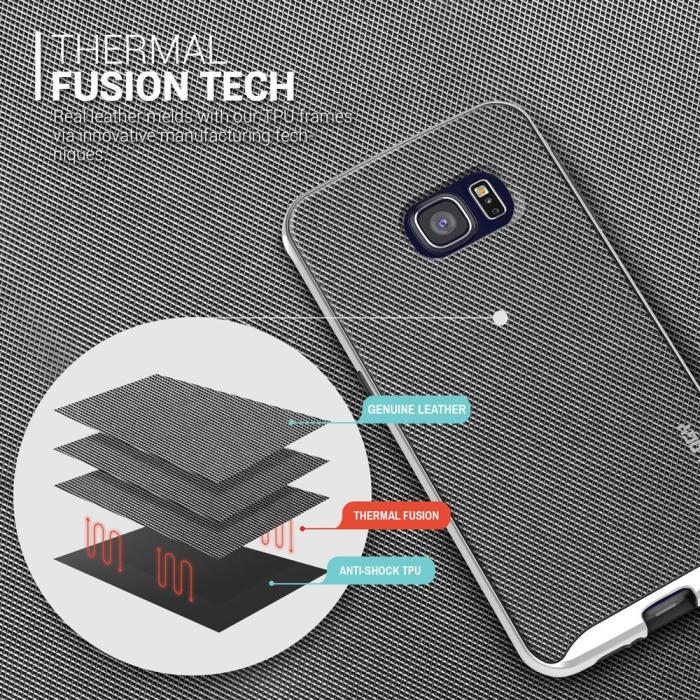 UTGATT5 - Caseology Envoy Series BaksideSkal till Samsung Galaxy S6 Edge - Mesh Silver