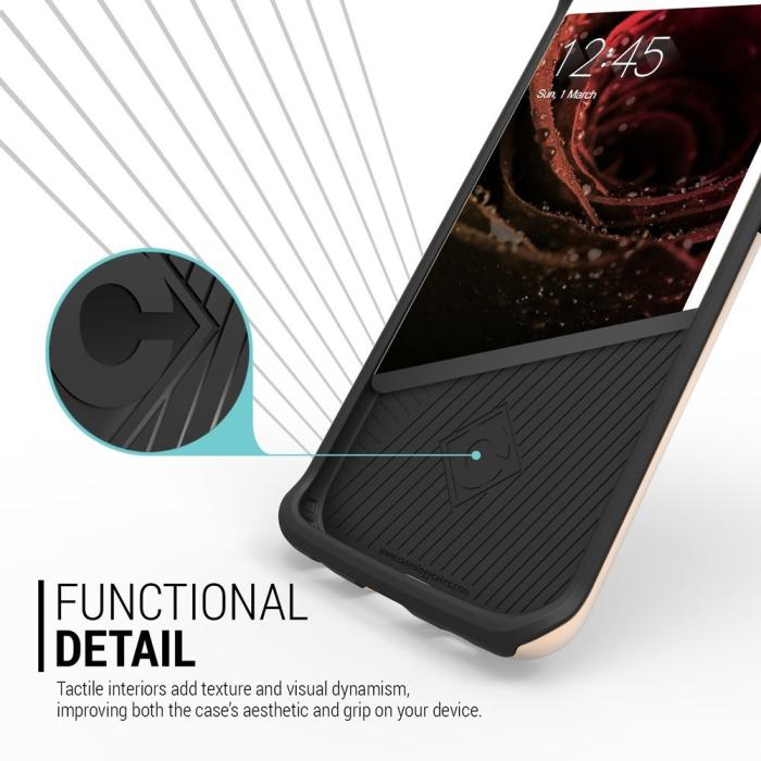 UTGATT5 - Caseology Envoy Series BaksideSkal till Samsung Galaxy S6 Edge - Röd