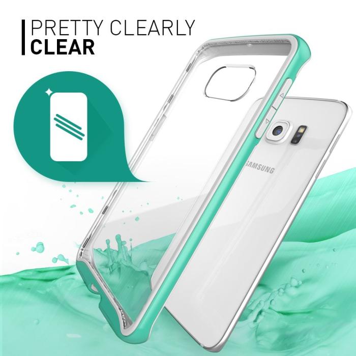 UTGATT5 - Caseology Waterfall Series BaksideSkal till Samsung Galaxy S6 Edge - Turkos