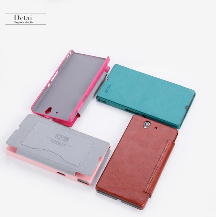 UTGATT4 - KLD Enland Smart Ultra-thin väska till Sony Xperia Z1 (Magenta)