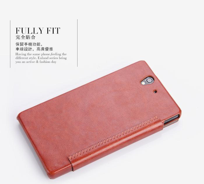 UTGATT4 - KLD Enland Smart Ultra-thin väska till Sony Xperia Z1 (Magenta)