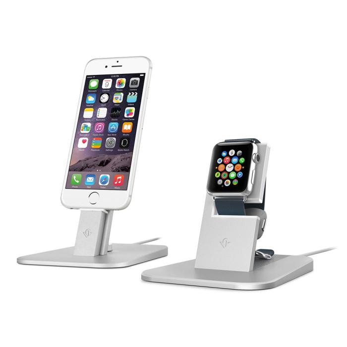 Twelve South - Twelve South HiRise Sovrumsstativ för Apple Watch - Silver