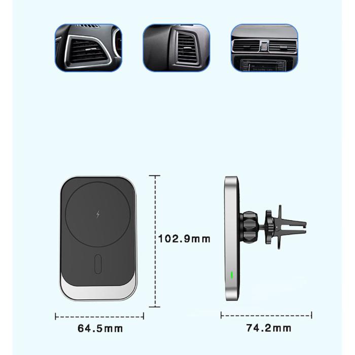 Tech-Protect - CW19 Magnetisk Magsafe Bilhållare Luftventil - Svart