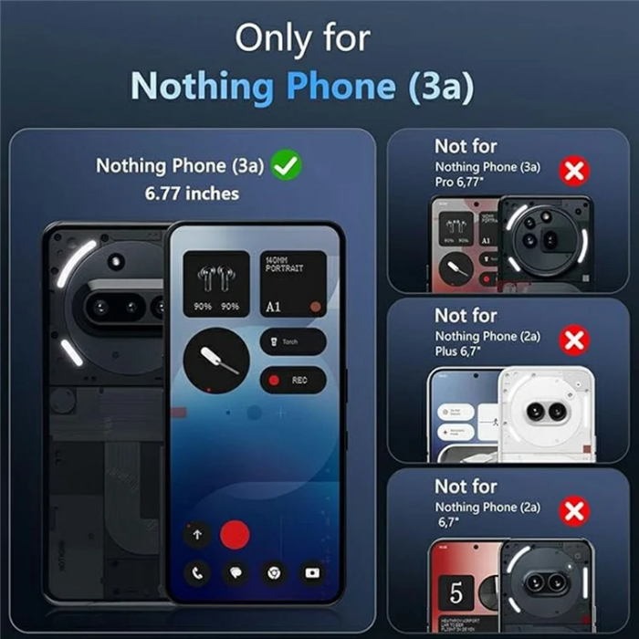 A-One Brand - Nothing Phone (3a) Mobilskal MagSafe Anti Drop - Transparent