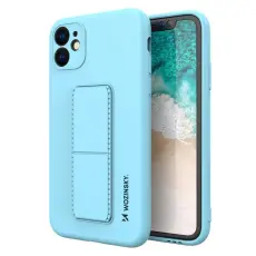 Wozinsky - Wozinsky Kickstand Silikon Skal iPhone 12 & 12 Pro - Ljus Bl&aring;