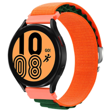 KALEBOL - Kalebol Galaxy Watch 6/6 Classic Armband Nylon - Grön/Orange