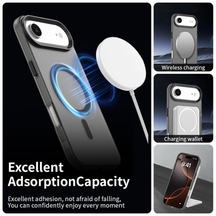 A-One Brand - iPhone 17 Air Mobilskal MagSafe Anti Drop Hybrid - Svart