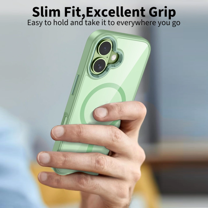 Tech-Protect - Tech-Protect iPhone 17 Mobilskal Magsafe Magmat - Sage/Clear