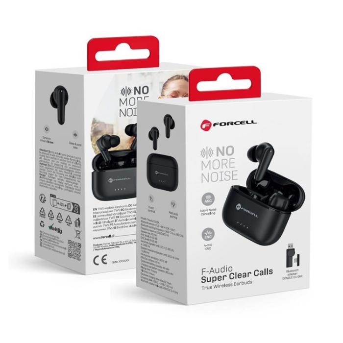 Forcell - FORCELL TWS Bluetooth Trådlösa Hörlurar F-AUDIO Super ANC ENC