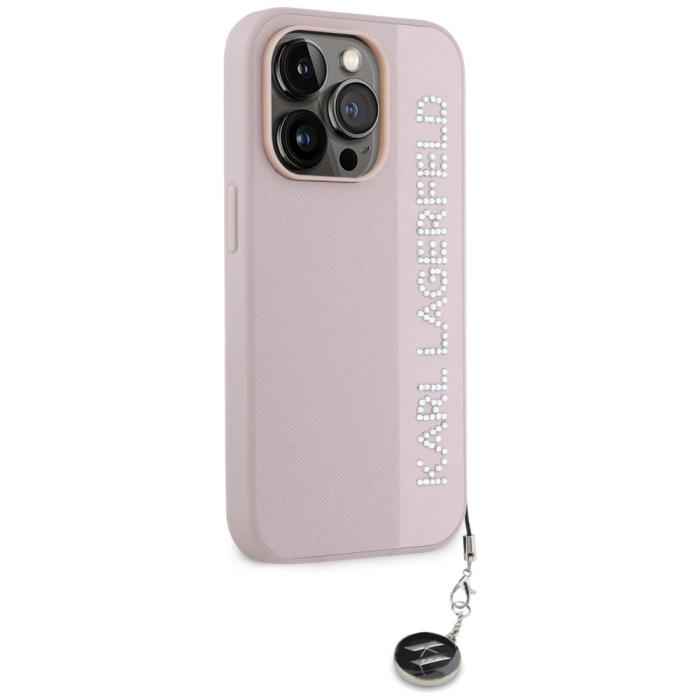 KARL LAGERFELD - Karl Lagerfeld Mobilskal till iPhone 15 Pro MagSafe Saffiano Charm