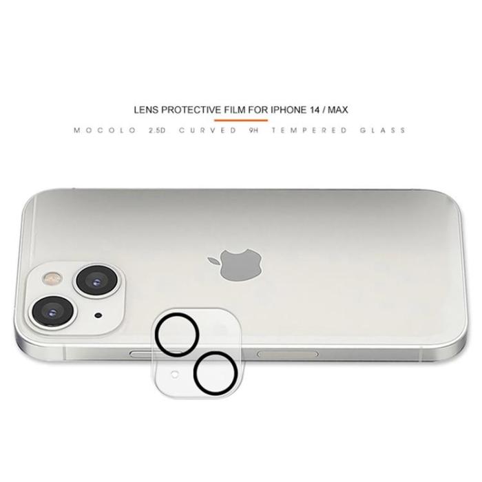 Mocolo - MOCOLO iPhone 14 Plus KameraLinsskydd i Härdat Glas 9H - Clear