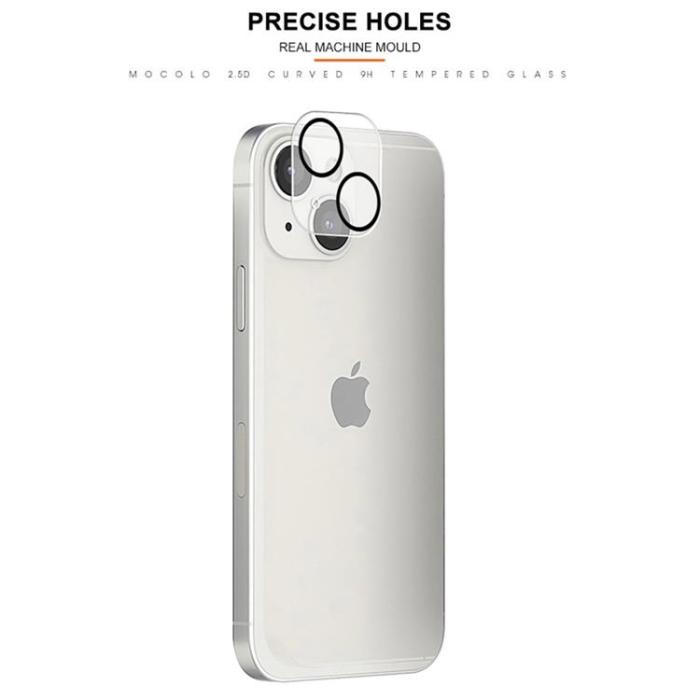 Mocolo - MOCOLO iPhone 14 Plus KameraLinsskydd i Härdat Glas 9H - Clear