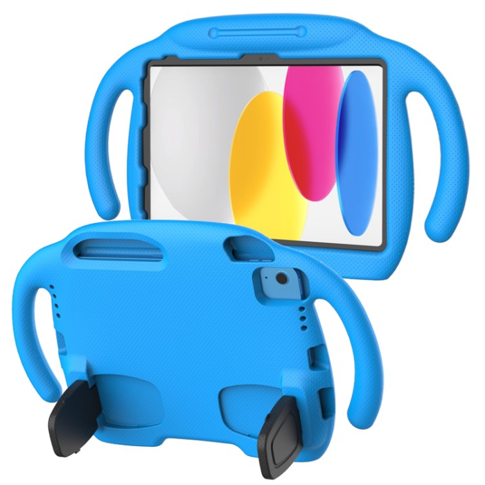 A-One Brand - iPad 10.9 (2022) Skal EVA Kickstand Handle - Blå