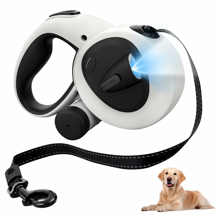 OEM - Automatiskt Indragbart Koppel för Hund/Husdjur, 5m med LED Lampa