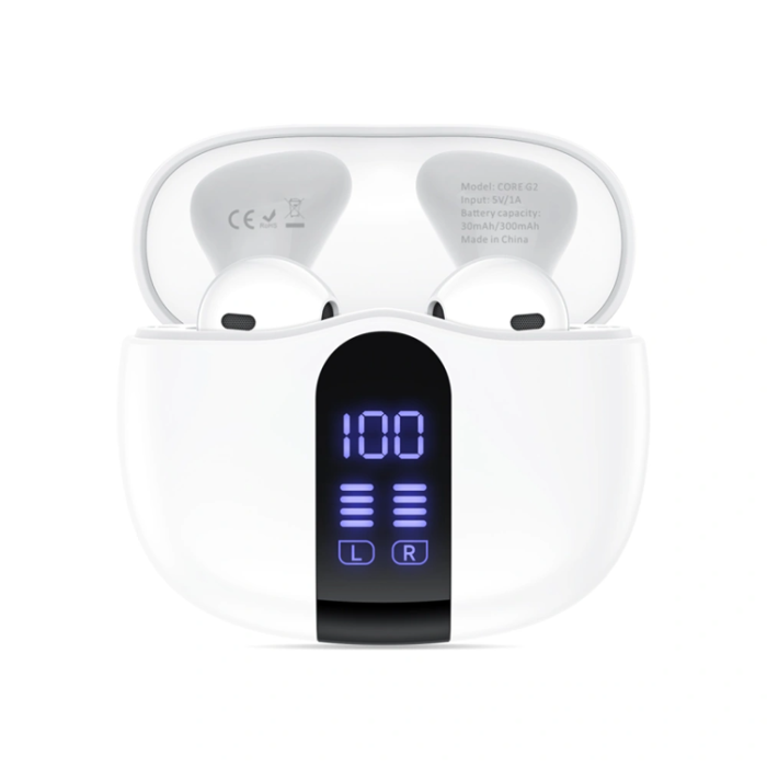 Tech-Protect - Tech-Protect Trådlös Hörlurar In-Ear Ultraboost Core G2 - Vit