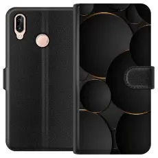 Gustaf - Pl&aring;nboksfodral till Huawei P20 lite med Lyxig Cirklar