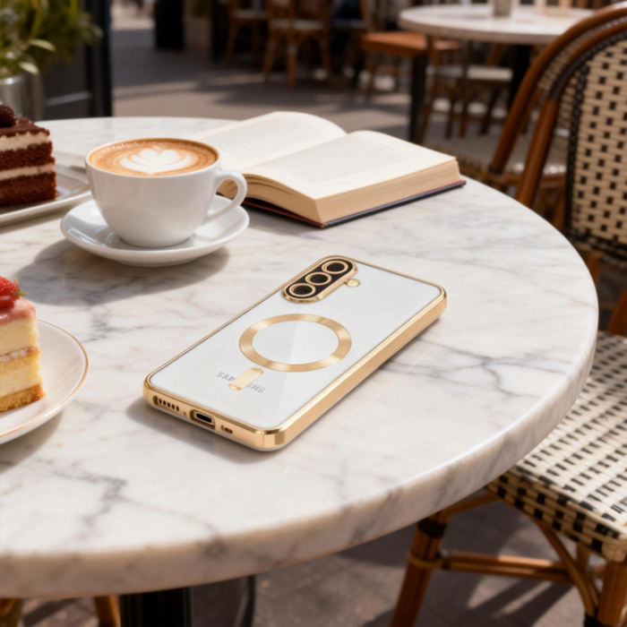 Tech-Protect - Tech-Protect Mobilskal För Galaxy A57 5G Magsafe MagFlex - Shiny Guld