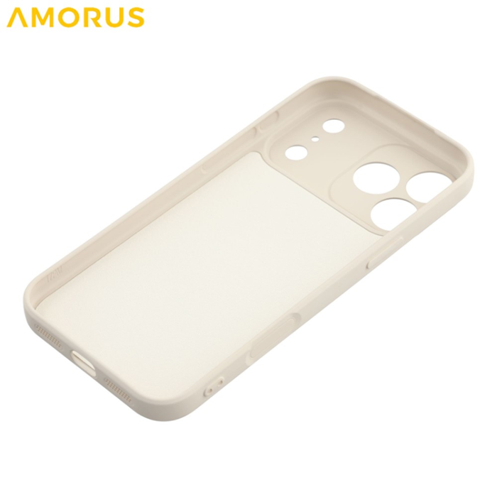 Amorus - AMORUS iPhone 17 Pro Max Mobilskal Precise Cutouts - Vit