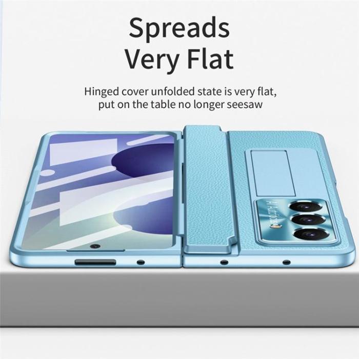 A-One Brand - Mobilskal För Galaxy Z Fold 8 med Skärmskydd - Blå