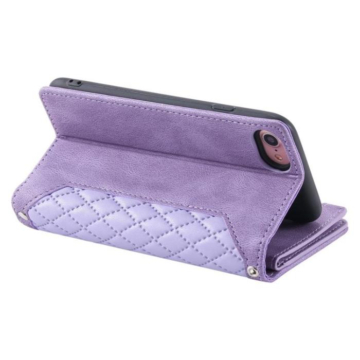 A-One Brand - iPhone 7/8/SE (2022/2020) Plånboksfodral Rhombus Grid - Lila