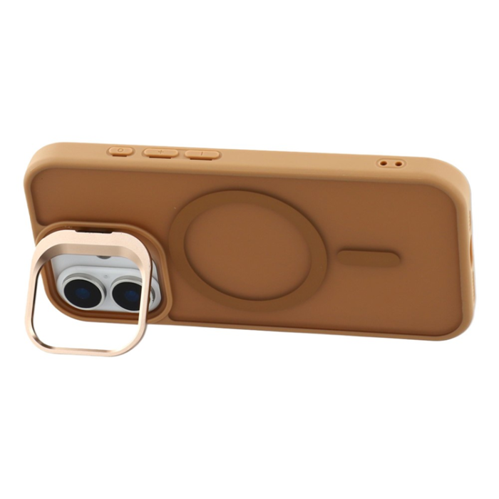 A-One Brand - iPhone 17 Mobilskal MagSafe Lins Kickstand - Ökenguld